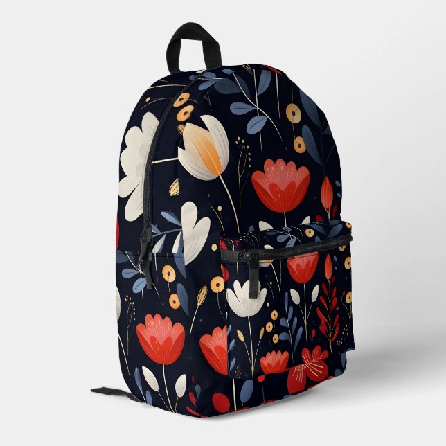 Druckknopfbeutel Bedruckter Rucksack (Rückseitige Ecke links)