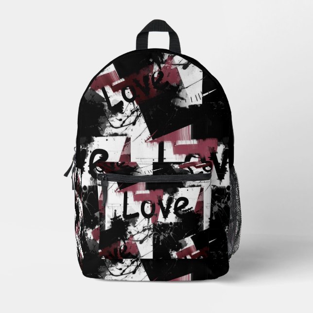 Druckknopfbeutel Bedruckter Rucksack (Vorderseite)