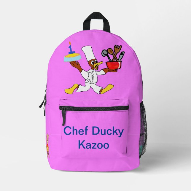 Druckknopfbeutel Bedruckter Rucksack (Vorderseite)