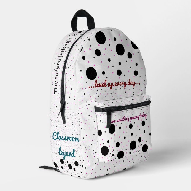 Druckknopfbeutel Bedruckter Rucksack (Rückseitige Ecke links)