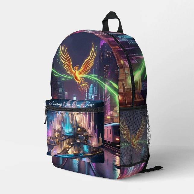 Druckknopfbeutel Bedruckter Rucksack (Rückseitige Ecke Rechts)