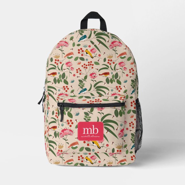 Druckknopfbeutel Bedruckter Rucksack (Vorderseite)