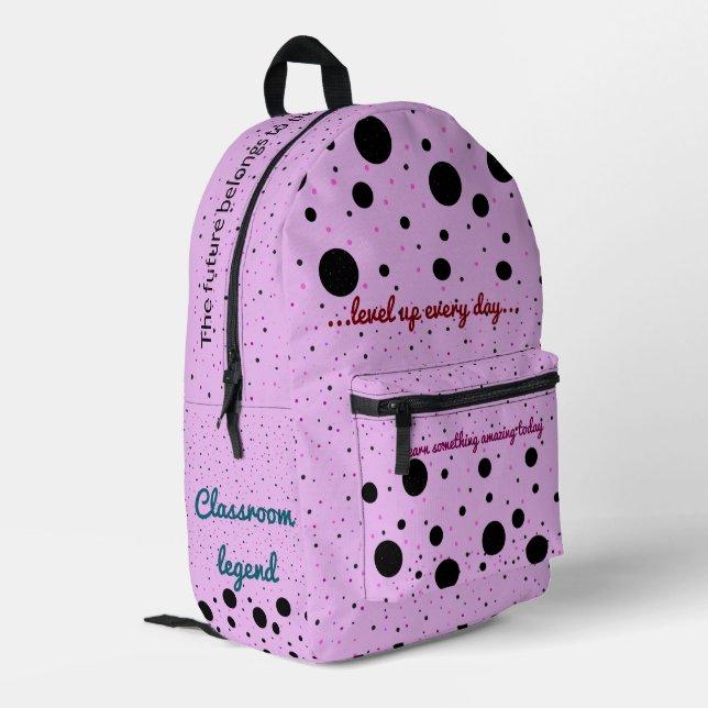 Druckknopfbeutel Bedruckter Rucksack (Rückseitige Ecke links)
