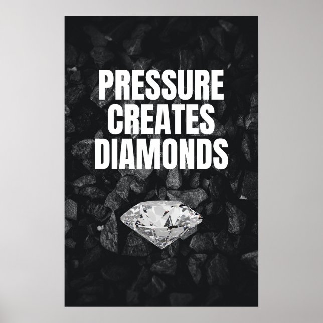 Druckkreationen Diamanten - Motivierend Poster (Vorne)