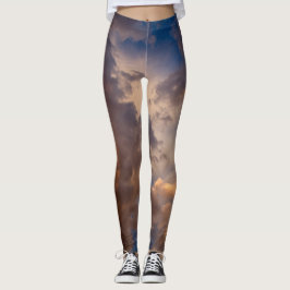 DRUCKLeggings BLAUER HIMMEL MIT WOLKEN Leggings