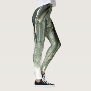 Druckleggings mit funky grüner Sukkulente Leggings