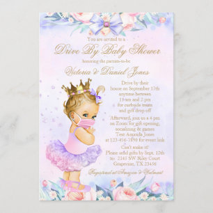 Druckmaschine mit Maske mit Babydusche Einladung