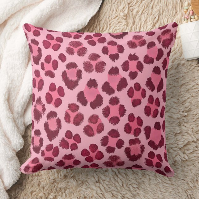 Druckmuster aus rosa Leopard Kissen (Decke)