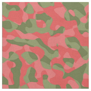 Druckmuster aus rosa und grünem Camouflage Stoff