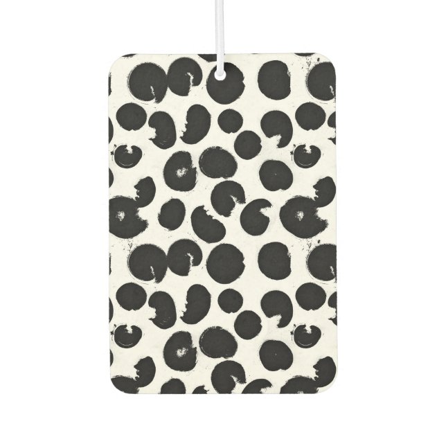 Druckmuster aus schwarzem und weißem Leopard Autolufterfrischer (Vorderseite)