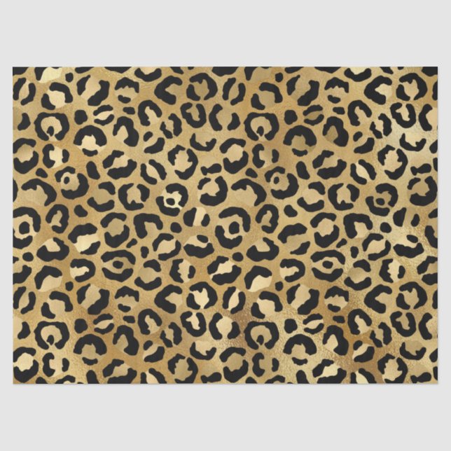 Druckmuster aus Wild & Exotic Leopard Seidenpapier (Vorderseite)