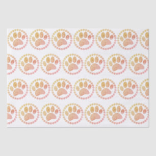 Druckmuster für gestörte Paw- und Round-Frame-Hund Seidenpapier
