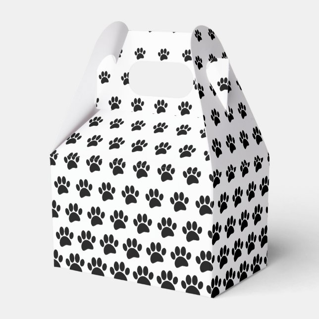 Druckmuster für schwarze und weiße Hunde - Muster Geschenkschachtel (Vorderseite)