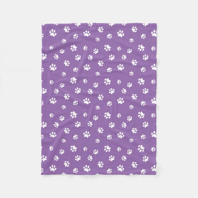 Druckmuster mit Lila Hintergrund Fleecedecke (Vorderseite)