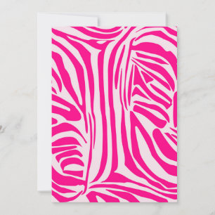 Druckmuster mit rosa Zebrastreifen Dankeskarte