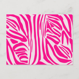 Druckmuster mit rosa Zebrastreifen Feiertagspostkarte