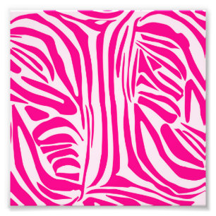 Druckmuster mit rosa Zebrastreifen Fotodruck