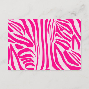 Druckmuster mit rosa Zebrastreifen Hinweiskarte