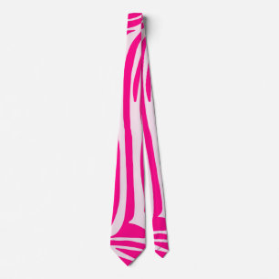Druckmuster mit rosa Zebrastreifen Krawatte