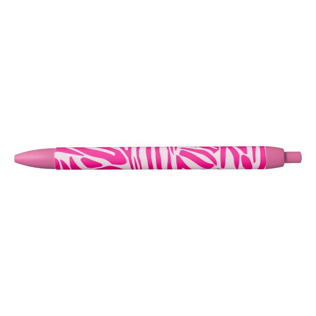 Druckmuster mit rosa Zebrastreifen Kugelschreiber (Vorderseite)