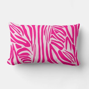 Druckmuster mit rosa Zebrastreifen Lendenkissen