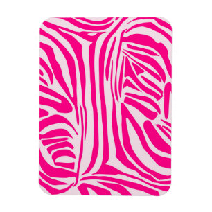 Druckmuster mit rosa Zebrastreifen Magnet