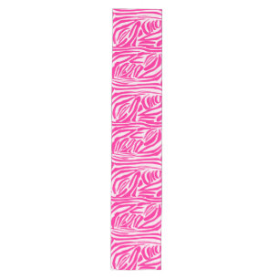 Druckmuster mit rosa Zebrastreifen Mittelgroßer Tischläufer