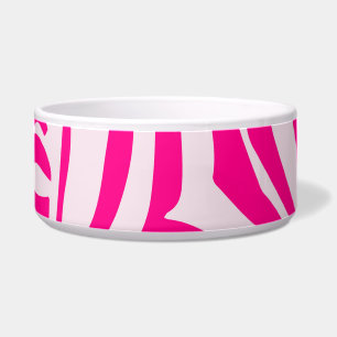Druckmuster mit rosa Zebrastreifen Napf