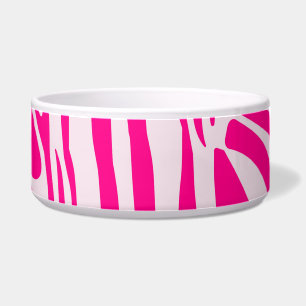 Druckmuster mit rosa Zebrastreifen Napf