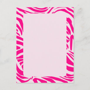 Druckmuster mit rosa Zebrastreifen Postkarte