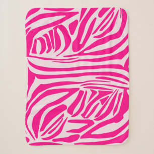 Druckmuster mit rosa Zebrastreifen Sherpadecke
