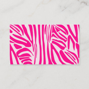 Druckmuster mit rosa Zebrastreifen Visitenkarte