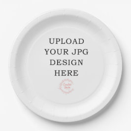 Druckpapierplatte Laden Sie Ihr eigenes Design hoc Pappteller
