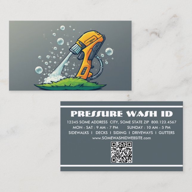 Druckreiniger mit QR-Code Treuekarte (Vorne/Hinten)