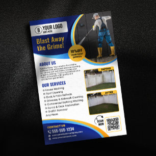 Druckreinigung Haus Fensterreinigung Power Wash Flyer