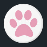 Druckschrift einfügen magnet<br><div class="desc">Fun Paw Print Design für Tierfreunde!</div>