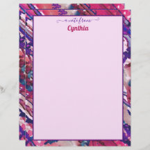 Druckskaliert Lila und rosa Abstrakte Wasserfarbe