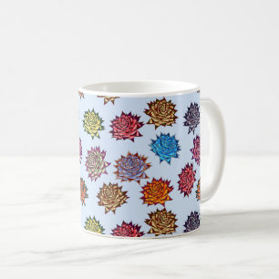 Druckspikes Rose, modernes Blumenmuster Kaffeetasse