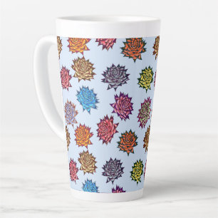 Druckspikes Rose, modernes Blumenmuster Milchtasse