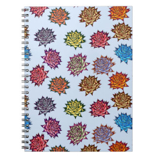 Druckspikes Rose, modernes Blumenmuster Notizblock