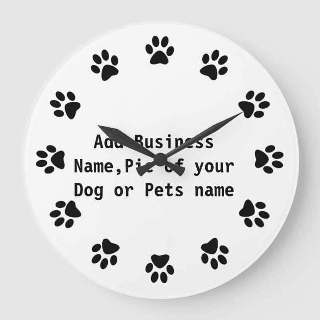 ] DRUCKSTELLE DES HUNDES GROßE WANDUHR (Vorderseite)