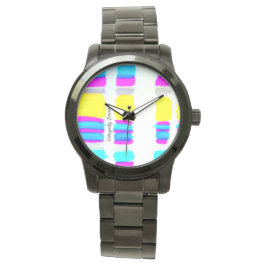 Druckstil der gefärbte Krawatte, Armbanduhr
