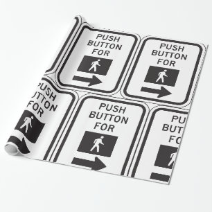 Drucktaste zum Überqueren von Signalen Geschenkpapier