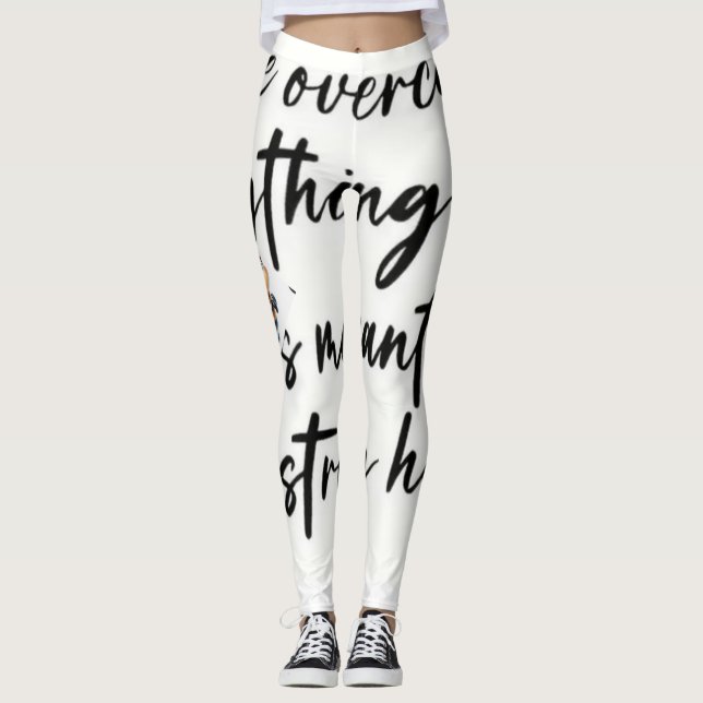 DRUCKTE B&W-DISIGN AUF Leggings (Vorderseite)