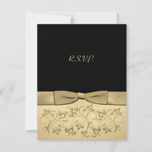 DRUCKTE RIBBON 50-JÄHRIGE RSVP-Karte RSVP Karte