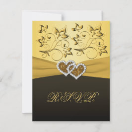 DRUCKTE RIBBON-RSVP-Karte RSVP Karte