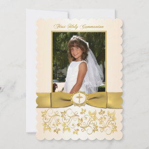 DRUCKTE RIBBON Scallop Espery Kommuny Foto Einladung