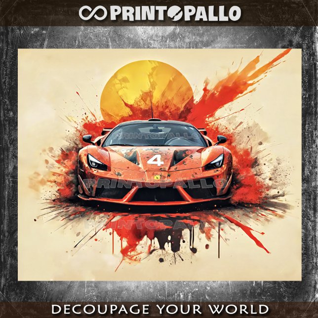 Drucktinte GT3 Supercar bei Sonnenuntergang Seidenpapier (Von Creator hochgeladen)