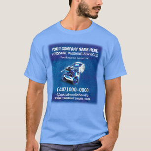 Druckvorlage (Power) Waschen und Reinigung T-Shirt