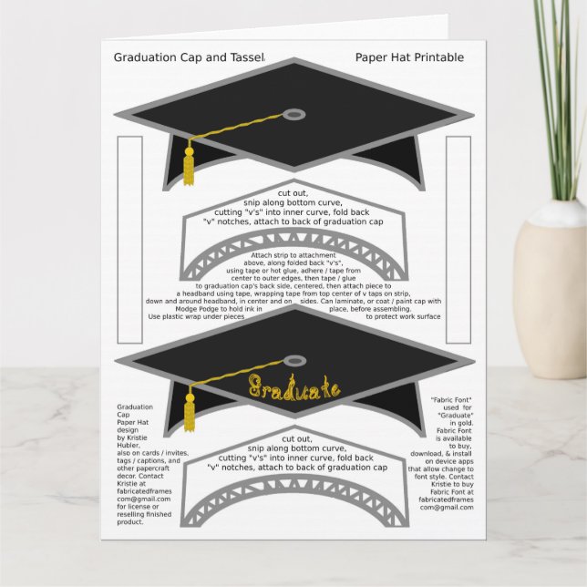 Druckvorlagen für schwarzes Papier mit Graduierung Karte (Vorderseite)